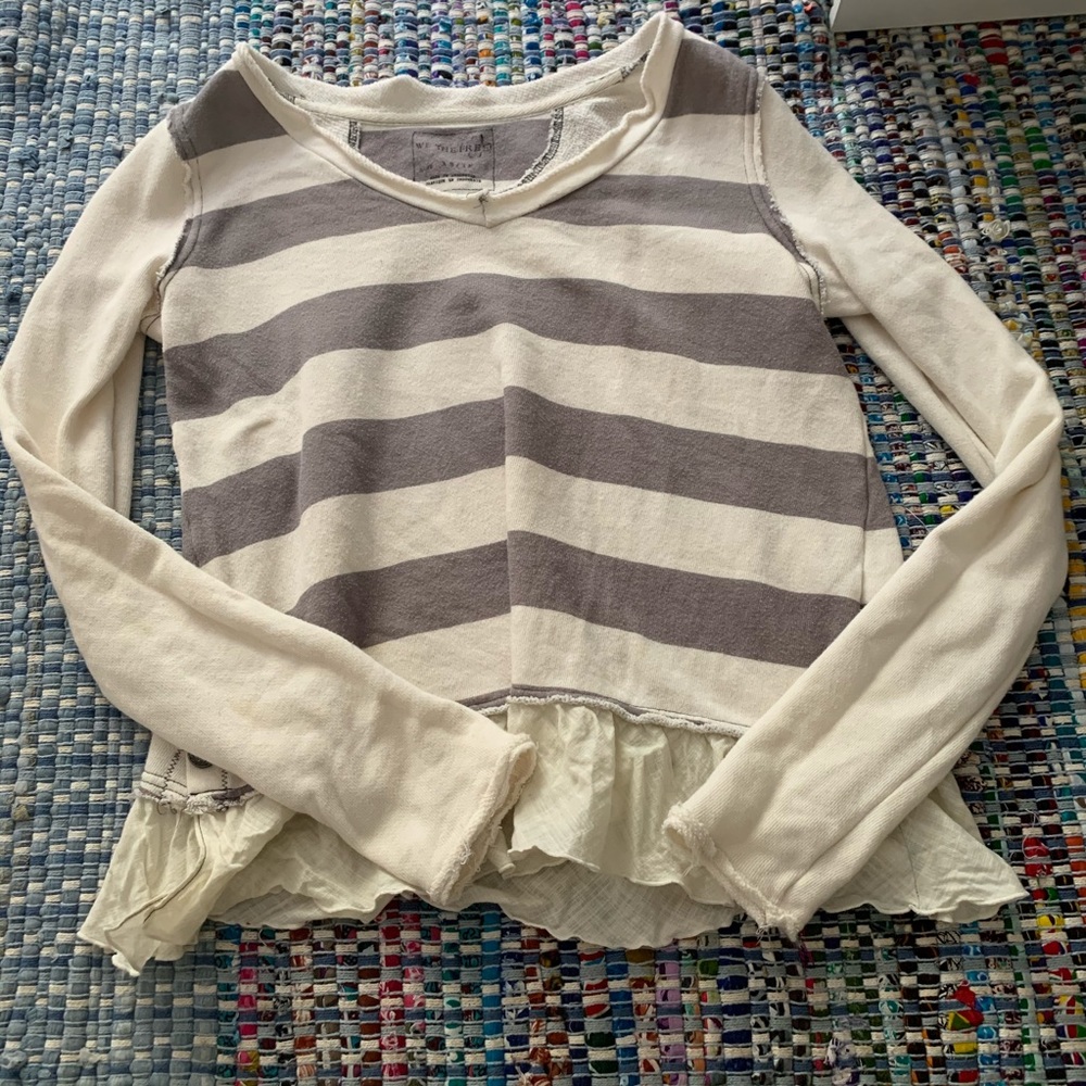 Free People Ruffle Sweatshirt - Picture 3 of 6